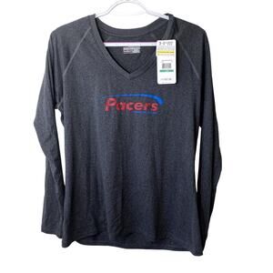 Under Armour Long Sleeve Performance Vneck tee Gray Shirt Large